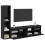 VidaXL vidaXL TV Wall Unit with LED 4 pcs Black Oak Engineered Wood 2