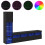VidaXL vidaXL TV Wall Unit with LED 4 pcs Black Oak Engineered Wood 3