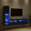 VidaXL vidaXL TV Wall Unit with LED 4 pcs Black Oak Engineered Wood 4