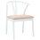 VidaXL vidaXL Dining Chair 2 pcs White and Brown Solid Rubber Wood 3