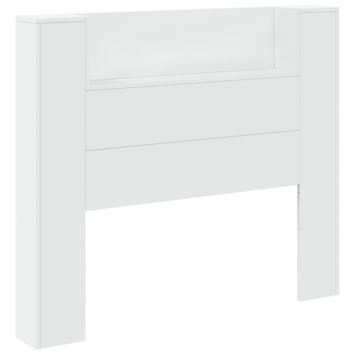 VidaXL vidaXL Storage Headboard with LED White Engineered Wood 1
