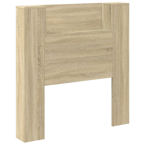 VidaXL vidaXL Storage Headboard with LED Sonoma Oak Engineered Wood 1