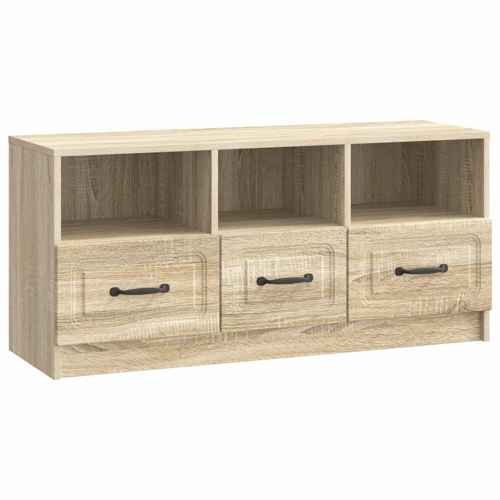 Vidaxl Tv Cabinet Sonoma Oak 102 X 34.5 X 47 Cm Engineered Wood