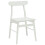 VidaXL vidaXL Dining Chair 2 pcs White 43 x 44.5 x 77 cm Solid Rubber Wood 3