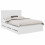 VidaXL vidaXL Bed Frame with Drawer White 150 x 200 cm Engineer Wood 2