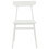VidaXL vidaXL Dining Chair 2 pcs White 43 x 44.5 x 77 cm Solid Rubber Wood 4
