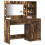 VidaXL vidaXL Dressing Table with Mirror Lights 2 pcs Brown Engineered Wood 2