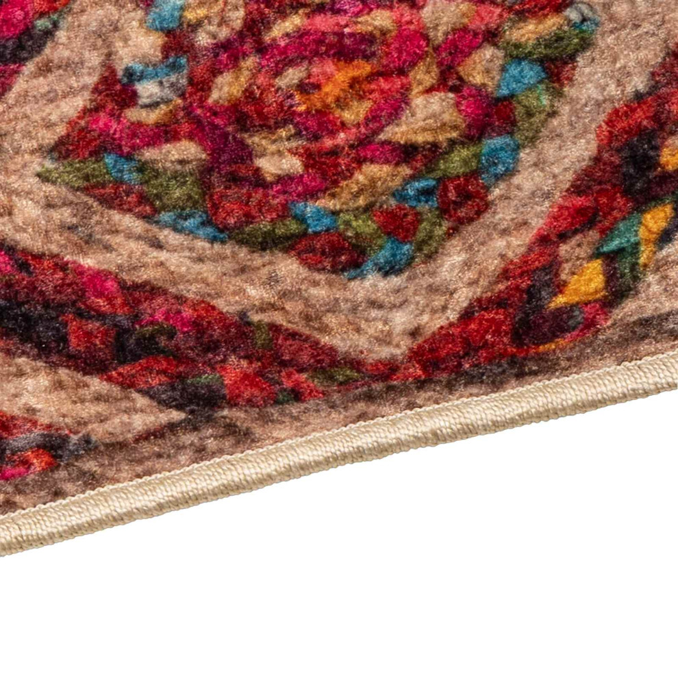 Vidaxl Rug Runner Marsa Multicolour 50 X 350 Cm Polyester And Pvc