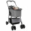VidaXL vidaXL Folding Pet Stroller Adjustable Grey 81 x 47 x 99 cm Polyester 2