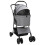 VidaXL vidaXL Folding Pet Stroller Adjustable Grey 81 x 47 x 99 cm Polyester 3