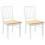 VidaXL vidaXL Dining Chairs 2 pcs White 50 x 52.5 x 91 cm Solid Rubber Wood 2