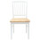 VidaXL vidaXL Dining Chairs 2 pcs White 50 x 52.5 x 91 cm Solid Rubber Wood 5