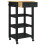 VidaXL vidaXL Kitchen Trolley MONZA Black 48 x 40 x 88.5 cm Solid Pine Wood 5