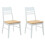 VidaXL vidaXL Dining Chairs 2 pcs White 43 x 54 x 89 cm Solid Rubber Wood 2
