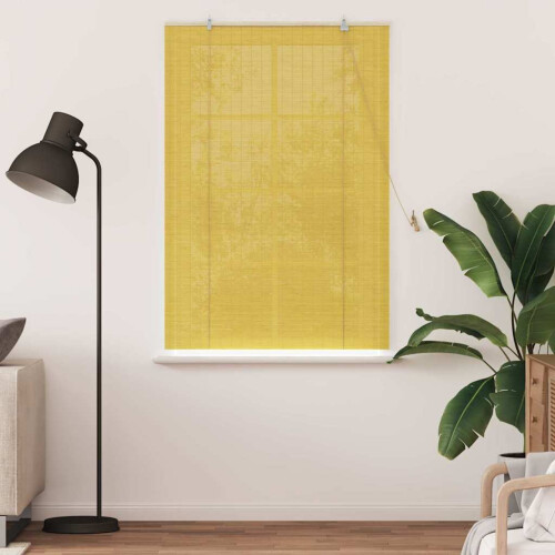 VidaXL vidaXL Roller Blind Yellow 110 x 160 cm Bamboo 1