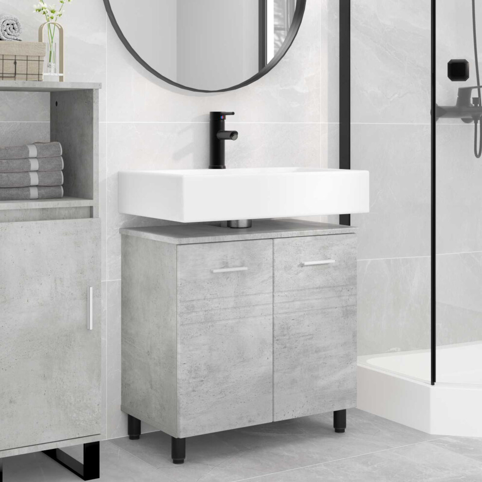 Vidaxl Bathroom Vanity Unit Concrete Grey 60 X 35 X 60 Cm