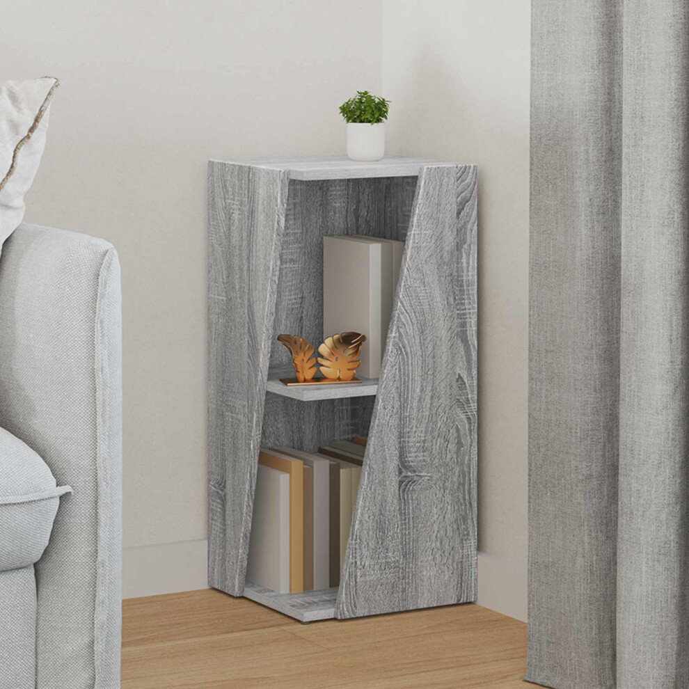 Vidaxl Side Shelf Grey Sonoma 33 X 32 X 70.5 Cm Engineered Wood