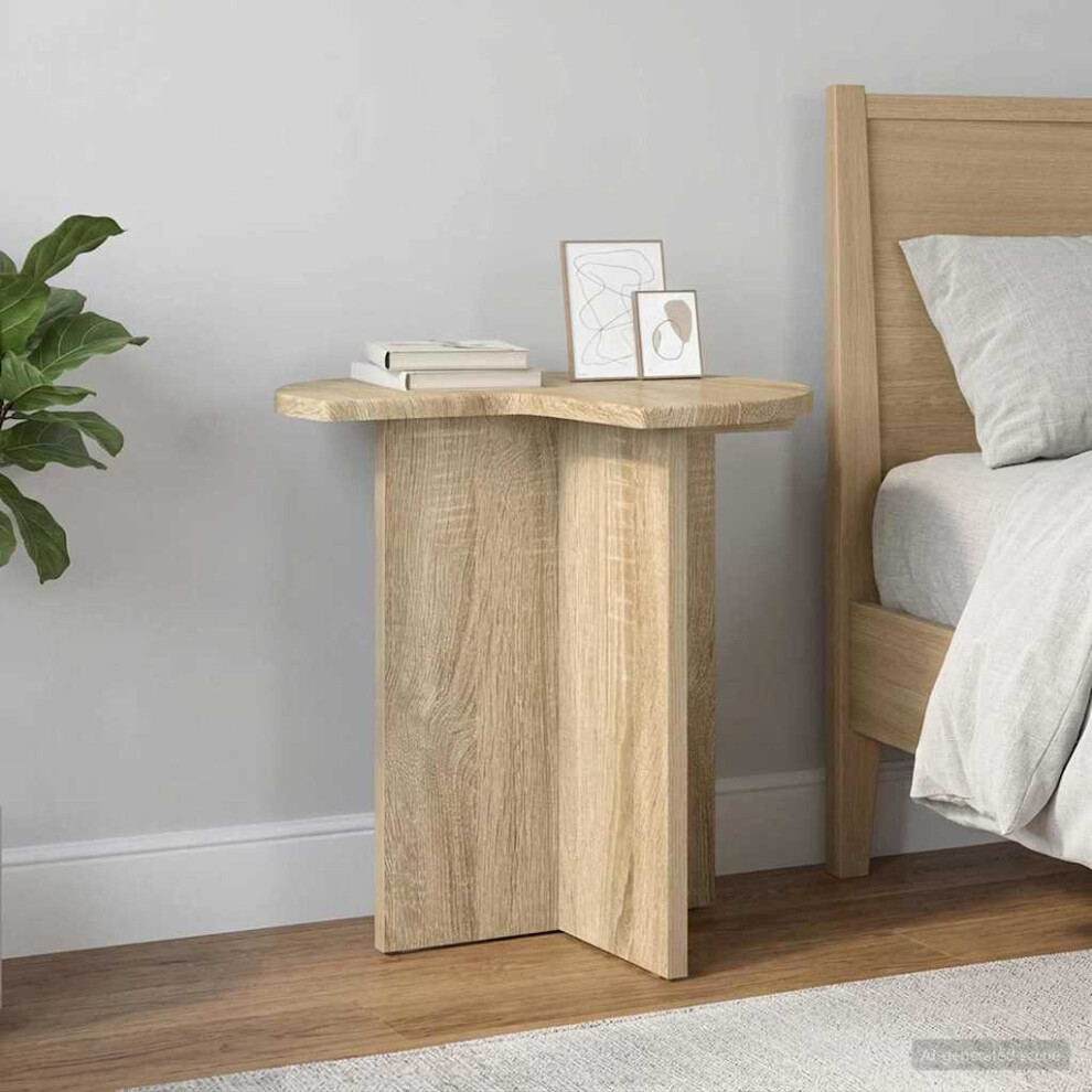 Vidaxl Side Table 2 Pcs Sonoma Oak Ø 39 X 38 Cm Engineered Wood