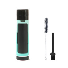 (Blue) 3 in1 Plastic Herb Grass Grinder Roll Paper Filling Machine Grinders with Horn Tube Tobacco Box for Smoking Supplies