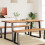 VidaXL vidaXL Dining Table with Live Edge 160x80x75 cm Solid Wood Acacia 1