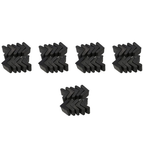 Rubber L Shaped Angle Iron Foot Pads Covers 50 Pcs Black 1