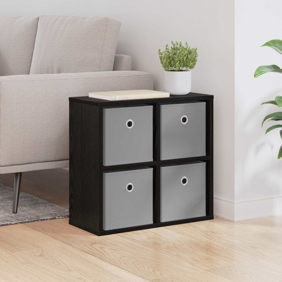 Vidaxl Sideboard With Drawer Oak 49.5 X 22 X 47 Cm Black