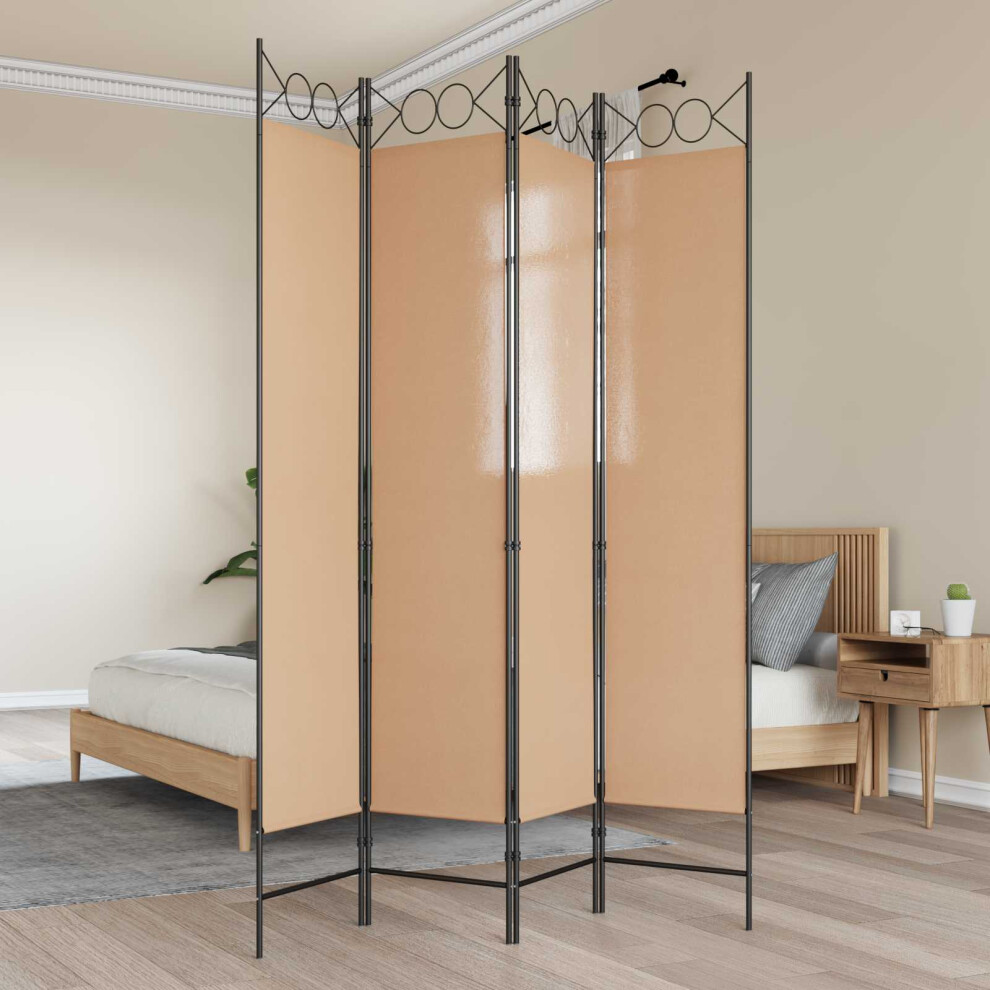 Vidaxl Room Divider Beige 160 X 200 Cm Fabric