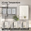 50x80 Lighted Bathroom Mirror Cabinet,3 Color LED 4