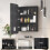 50x80 Lighted Bathroom Mirror Cabinet,3 Color LED 6
