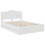 VidaXL vidaXL Bed Frame with Drawer White 150 x 200 cm Engineer Wood 4