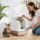 Geschlossene Katzentoilette mit Schaufel und Geruchsbeutel, Stahl 2