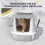 Geschlossene Katzentoilette mit Schaufel und Geruchsbeutel, Stahl 6