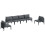 VidaXL vidaXL Gartensofa-set 6 stk. Schwarz Stahl 4