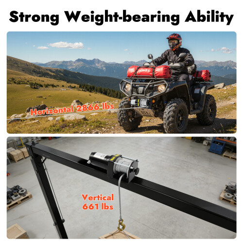 3000 lbs Electric Winch Kit with Wired Control 1