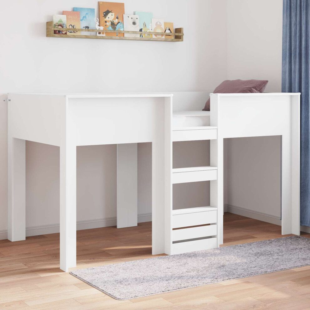 Vidaxl Bunk Bed For Kids 90 X 190 Cm Engineered Wood White