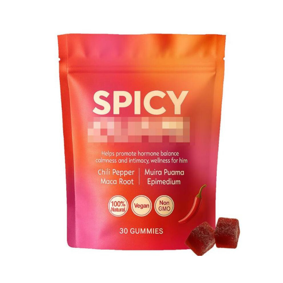 (30 Count (Pack of 5)) Spicy Gummies with Maca, Muira Puama&Chili Pepper, Hormone Balance & Relaxation Support