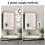 40x60 Lighted Bathroom Mirror Cabinet,3 Color LED 7