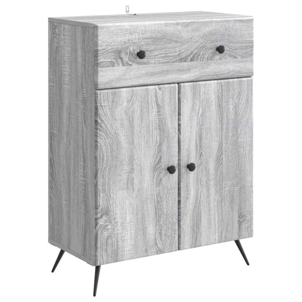 Vidaxl Sideboard Sonoma 66 X 34.5 X 90 Cm Engineered Wood Grey