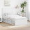 VidaXL vidaXL Bed Frame with Headboard White 90 x 190 cm Solid Pine Wood 1