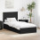 VidaXL vidaXL Storage Bed with Headboard Black 90 x 190 cm Engineered Wood 1