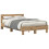 VidaXL vidaXL Bed Frame with LED Artisan Oak 120 x 190 cm Engineered Wood 4