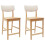 VidaXL vidaXL Dining Chairs 2 pcs Natural 48 x 49 x 95 cm Solid Rubber Wood 4