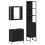 VidaXL vidaXL Bathroom Vanity Units with Shelf 3 pcs Black Engineered wood 5