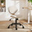 Homcom HOMCOM Home Office Desk Chair Height Adjustable, Light Grey 1