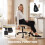 Homcom HOMCOM Home Office Desk Chair Height Adjustable, Light Grey 6