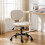 Homcom HOMCOM Home Office Desk Chair Height Adjustable, Light Grey 8