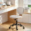 Homcom HOMCOM Home Office Desk Chair Height Adjustable, Light Grey 9