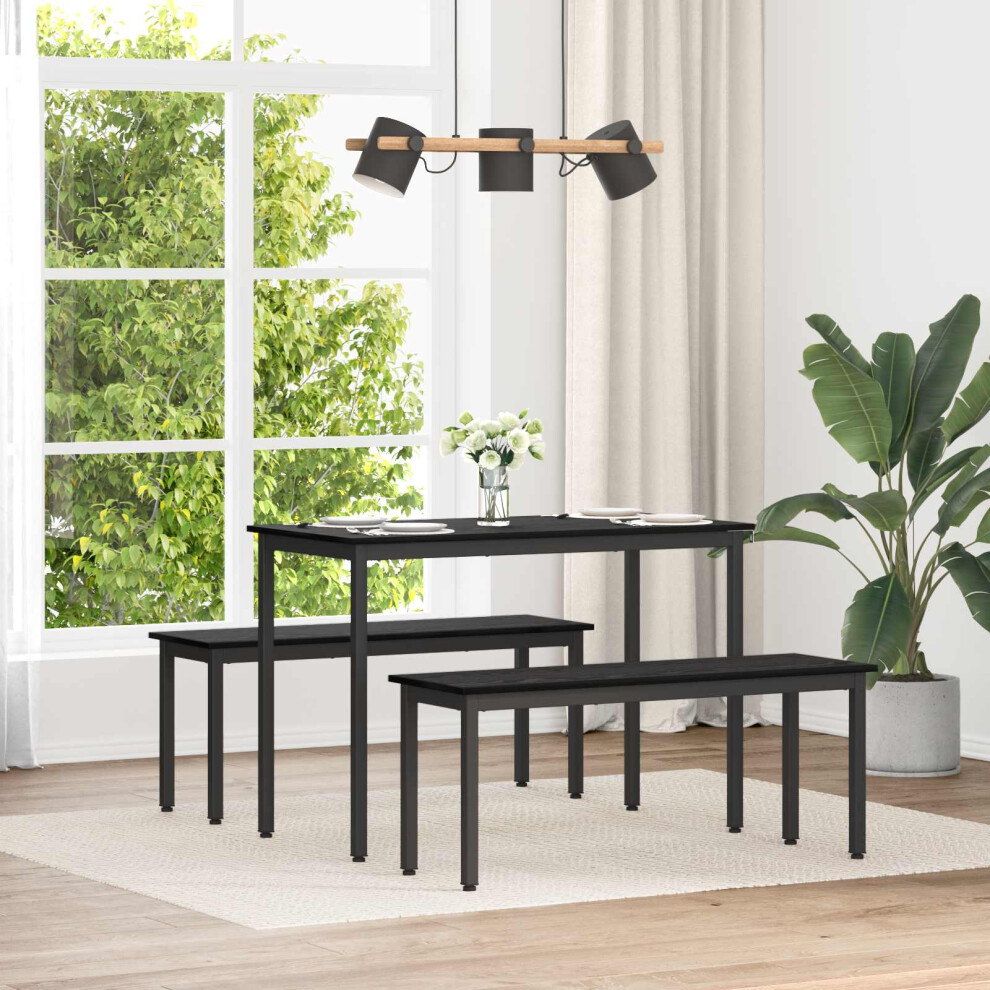 Vidaxl Bench Oak 110 X 35 X 45 Cm Engineered Wood Black