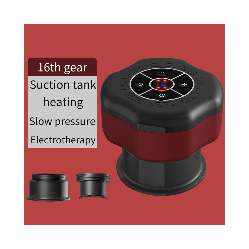 Stoyotu (Red) Electric Cupping Massage Device Wireless Gua Sha Vacuum Suction Cups Negative Pressure Body Scraping Cupping Massager Guasha