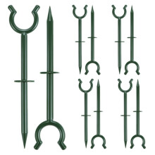 10 Pack Garden Hose Guide Stakes Heavy Duty Lawn Hose Holder Brackets & Plant Support Spikes Decorative Outdoor